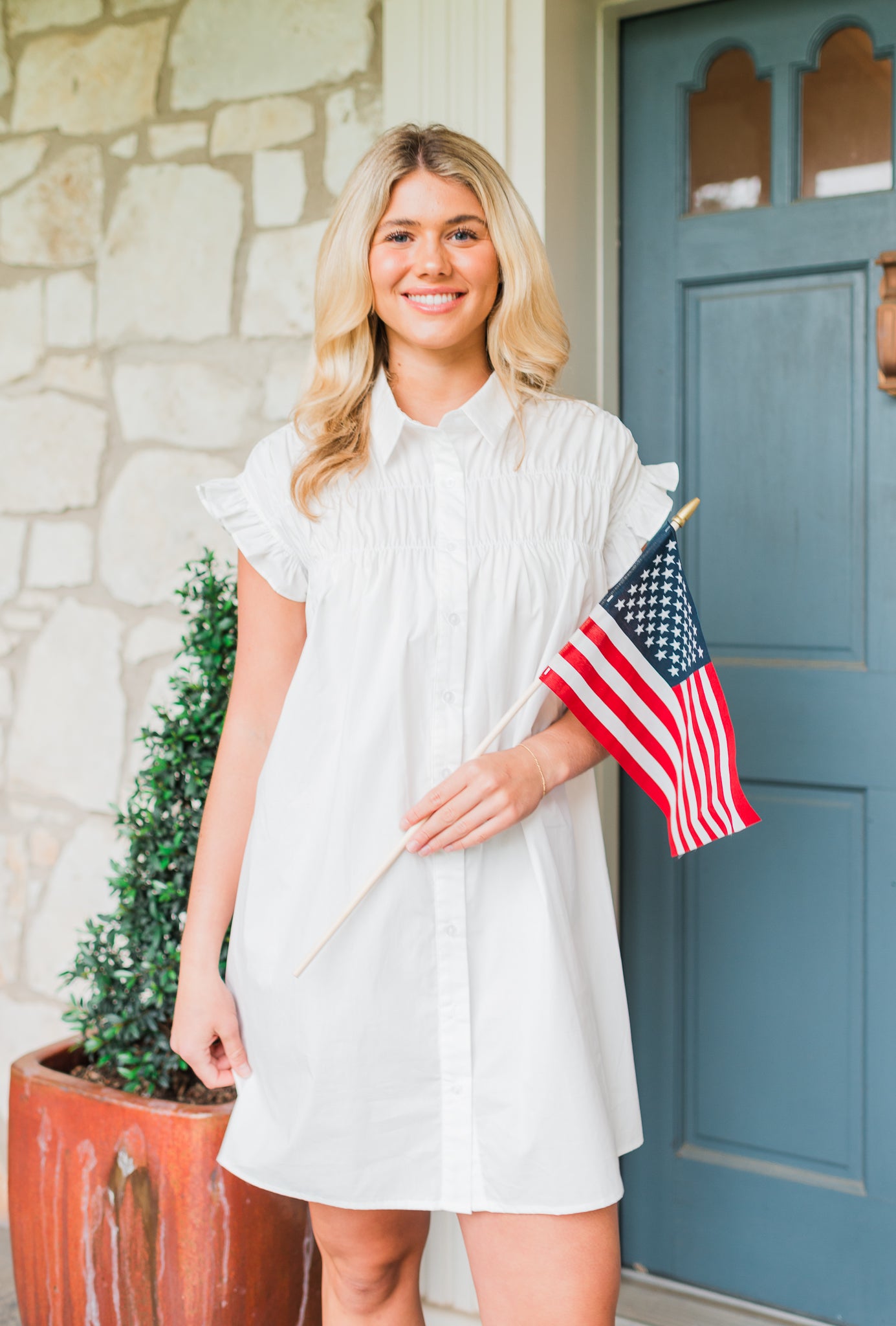 Bon Voyage Dress | White