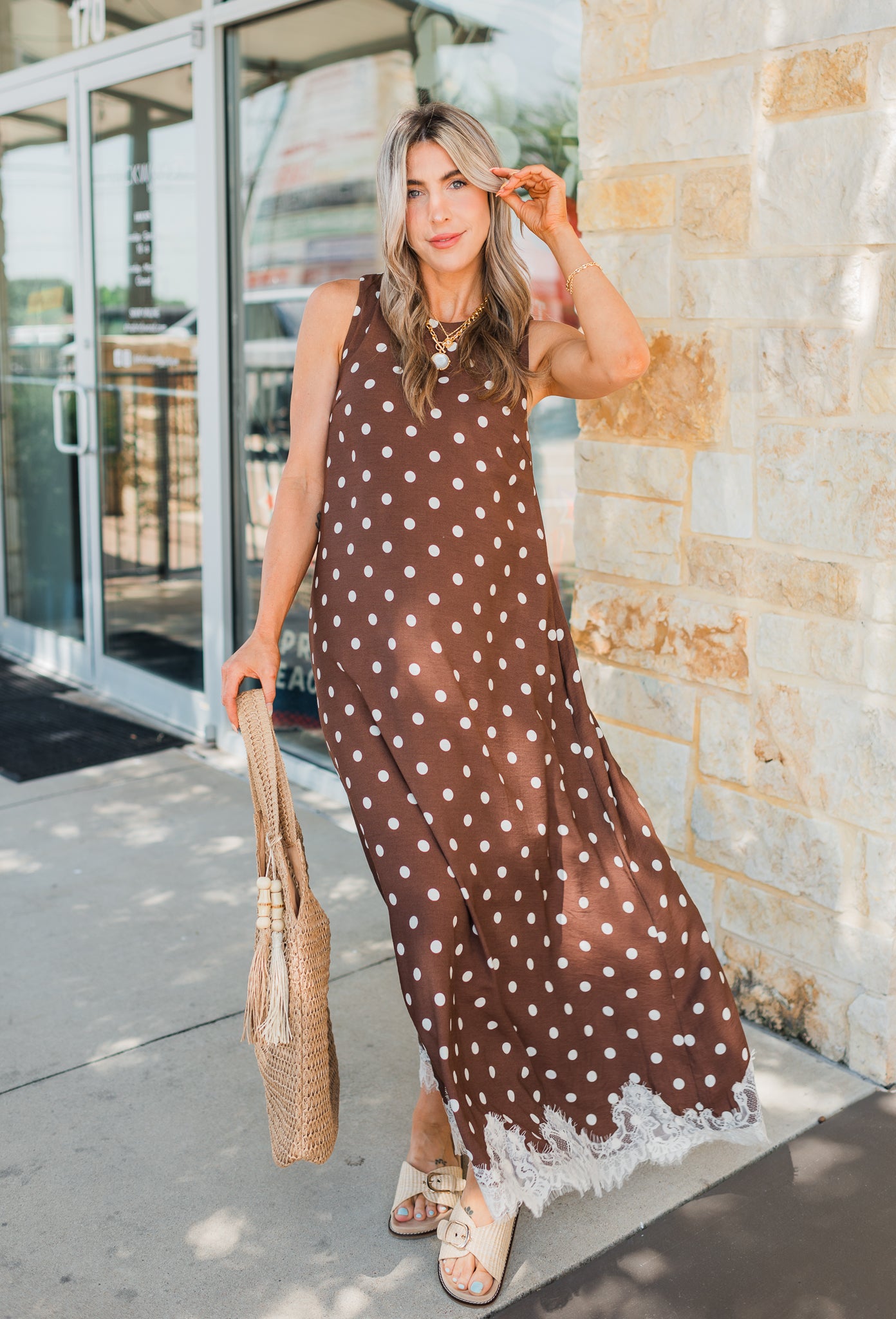 Colette Dress | Polka Dot Espresso