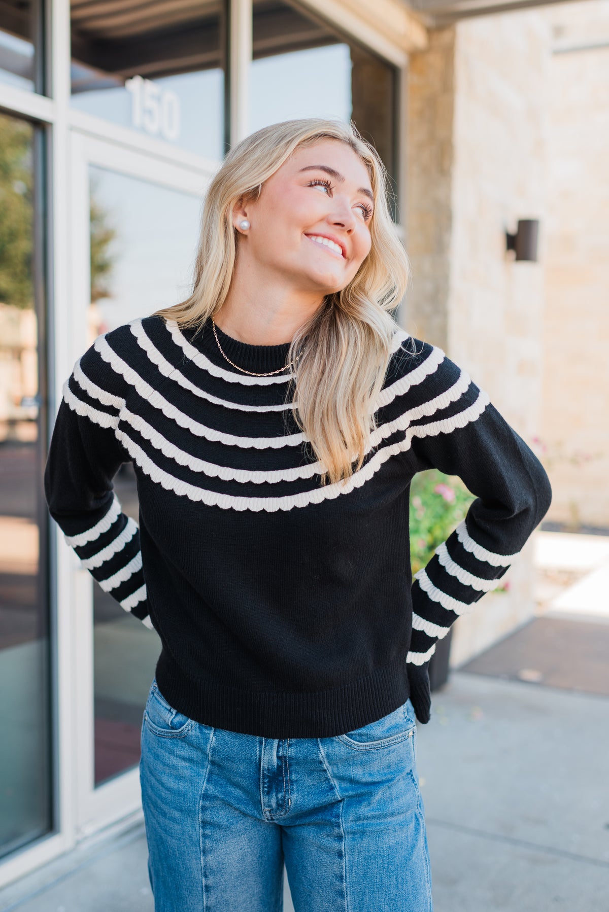 Vail Sweater | Black + Cream