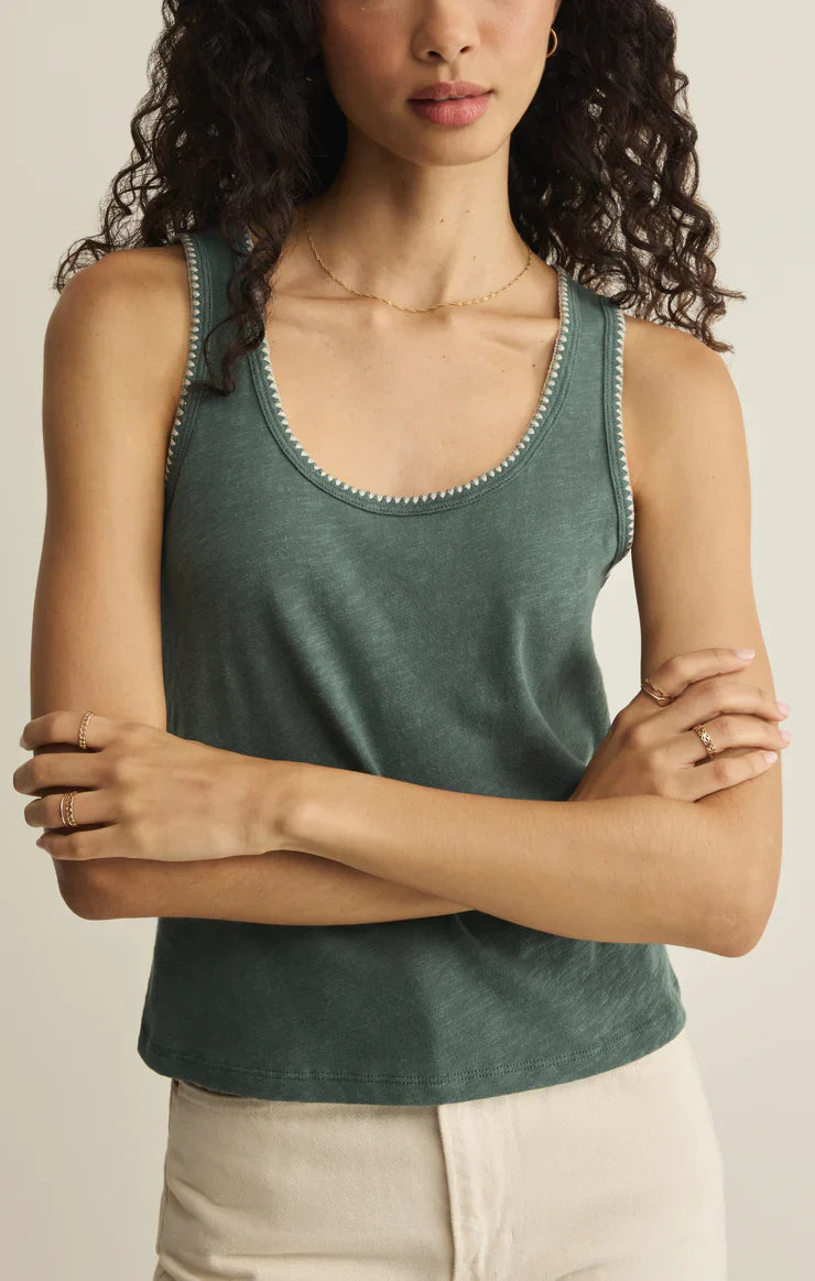 Z Supply | Julian Crochet Tank | Everglade