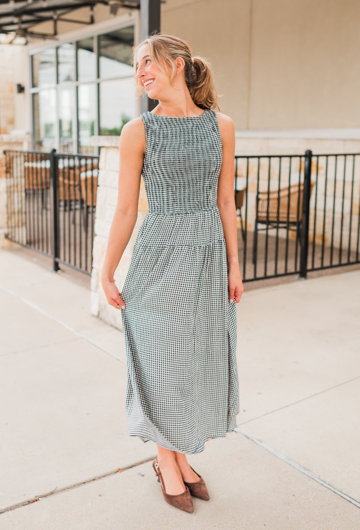 Bryce Dress | Black Gingham