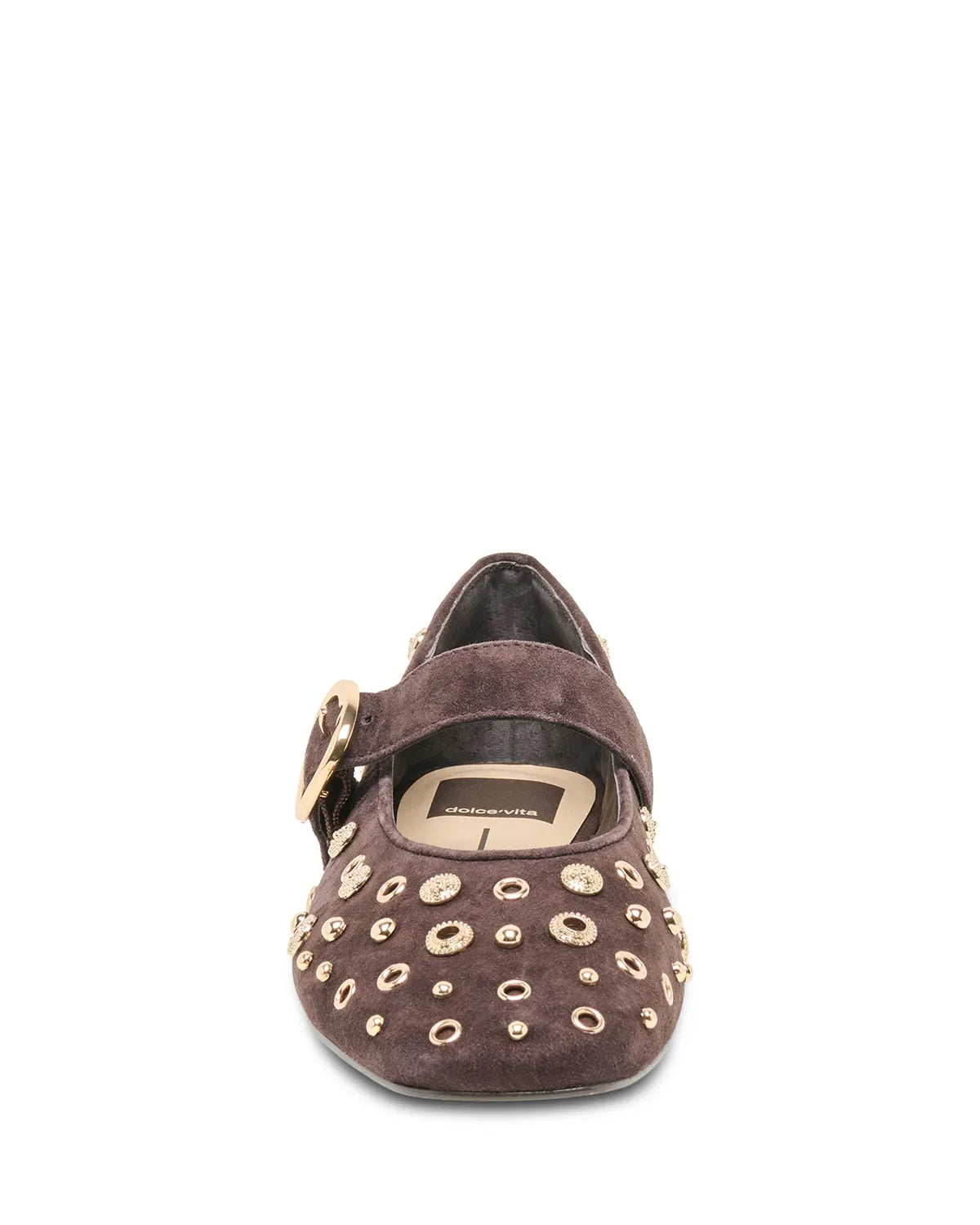 Mella Studded Flats | Java Suede