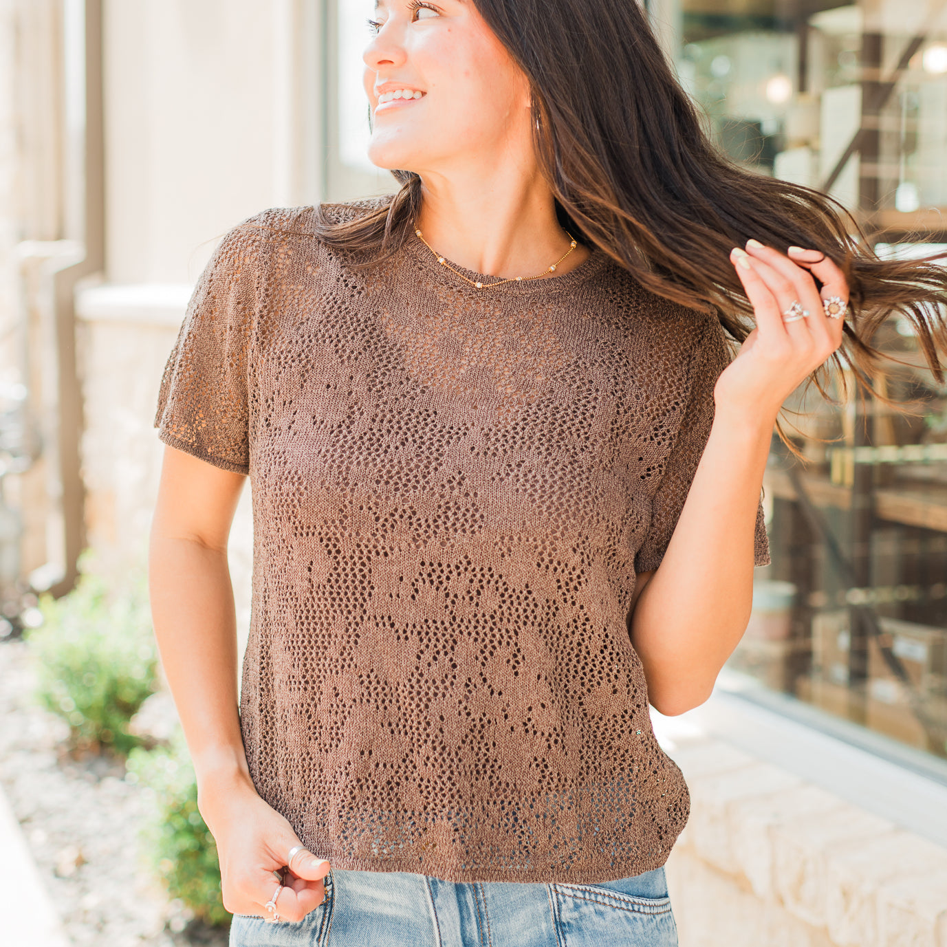 Z Supply | Waverton Crochet Top | Cocoa Latte
