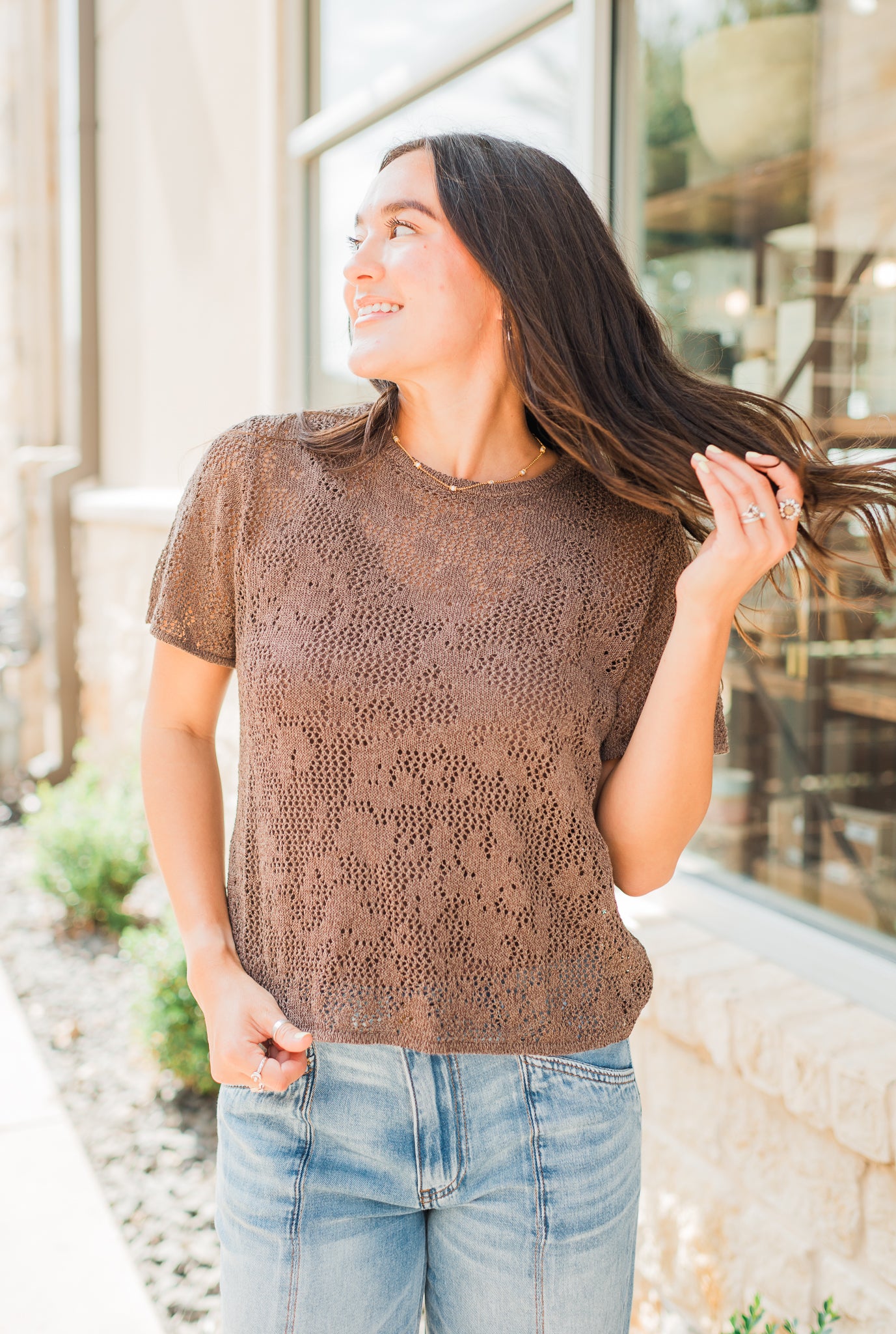 Z Supply | Waverton Crochet Top | Cocoa Latte