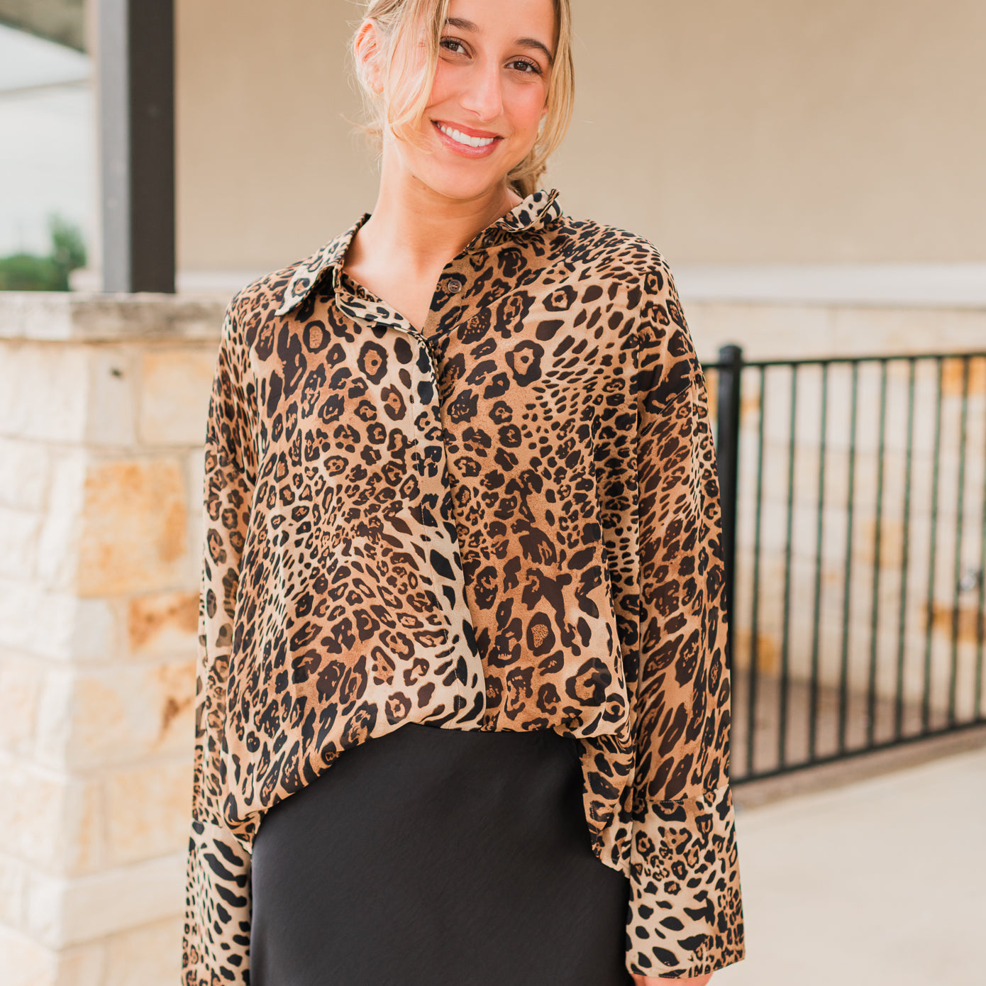Zoey Top | Animal Print