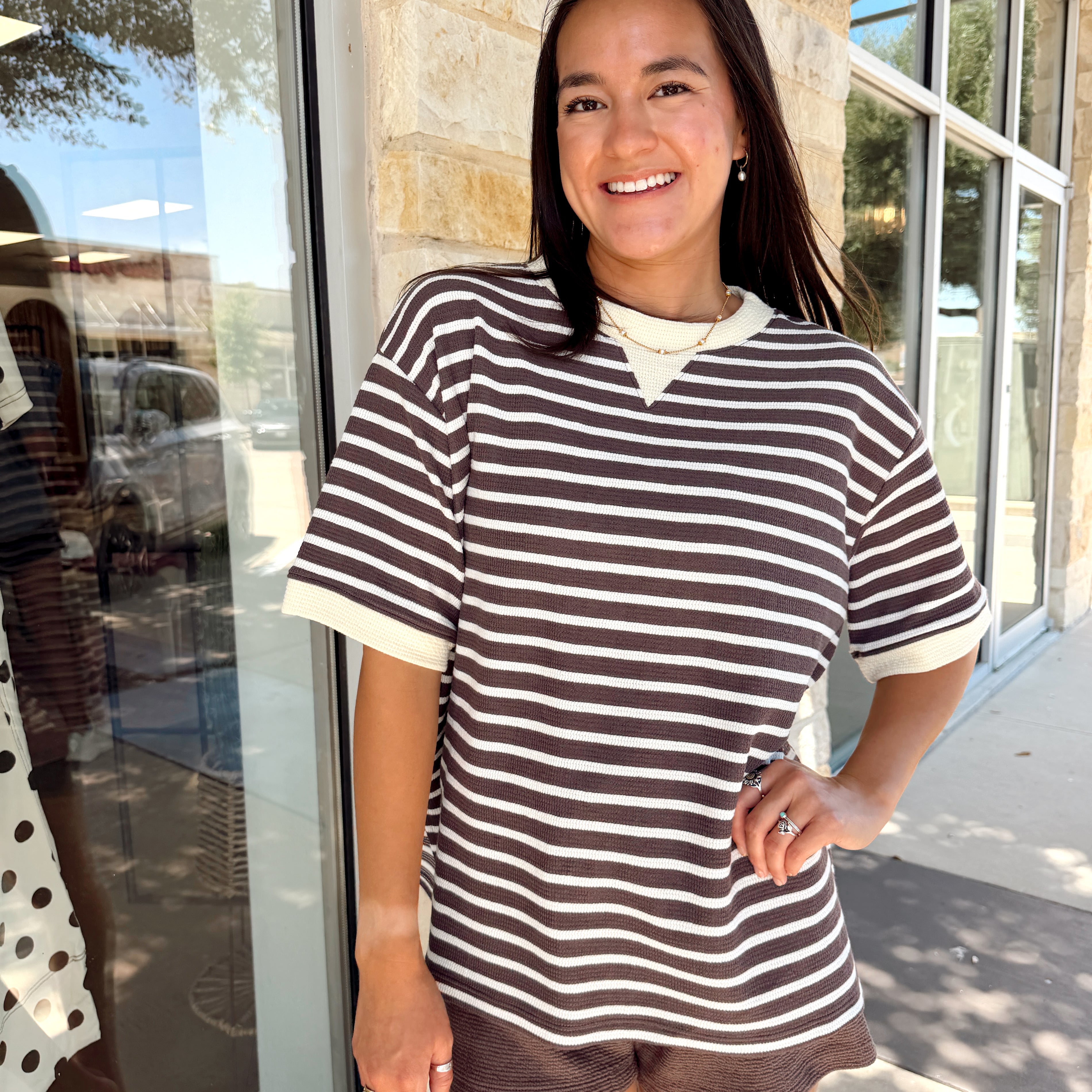 Georgia Top | Cocoa Stripe