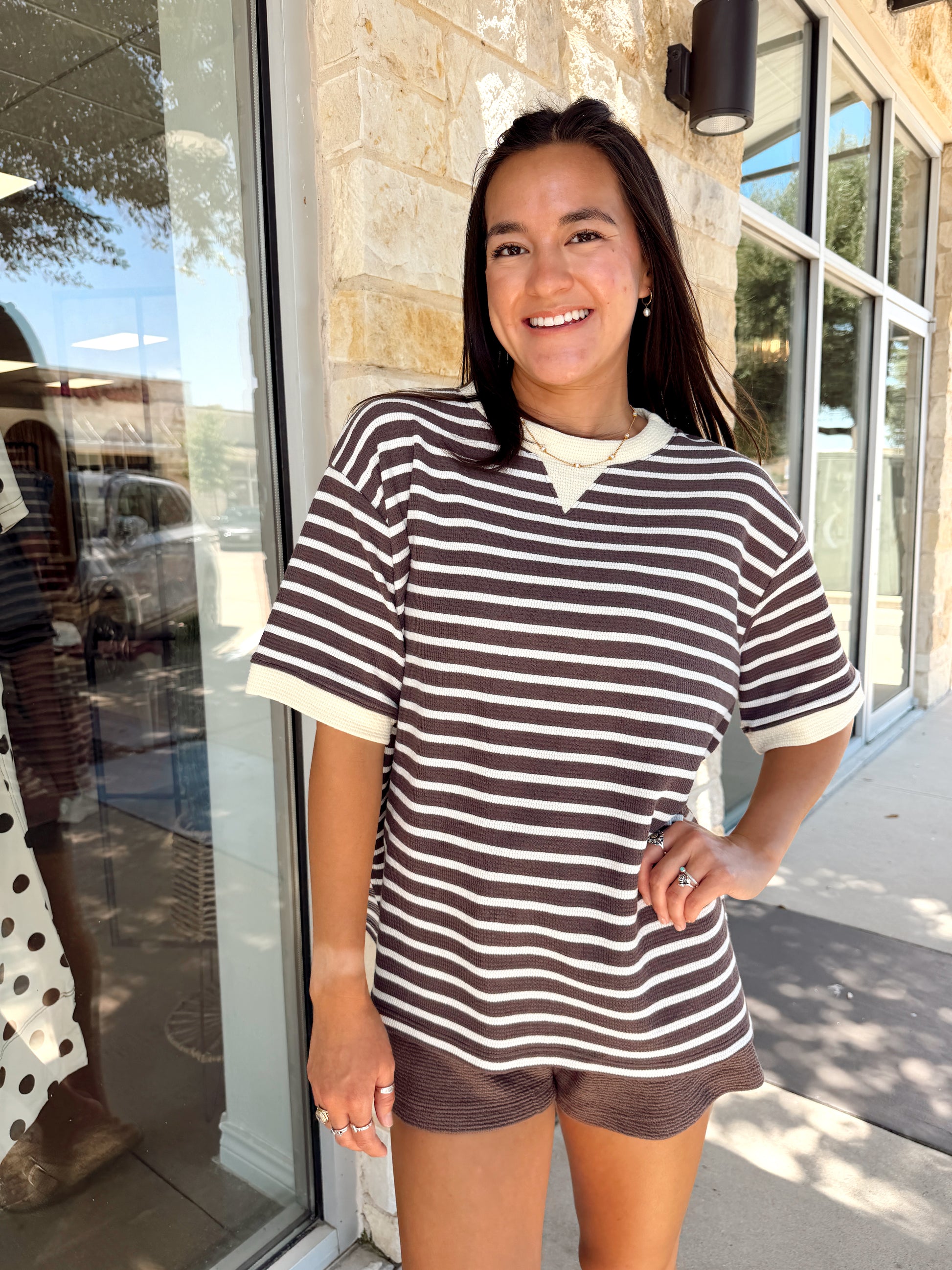 Georgia Top | Cocoa Stripe