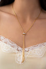 Brenda Grands | 18k Gold Baguette Lariat Necklace