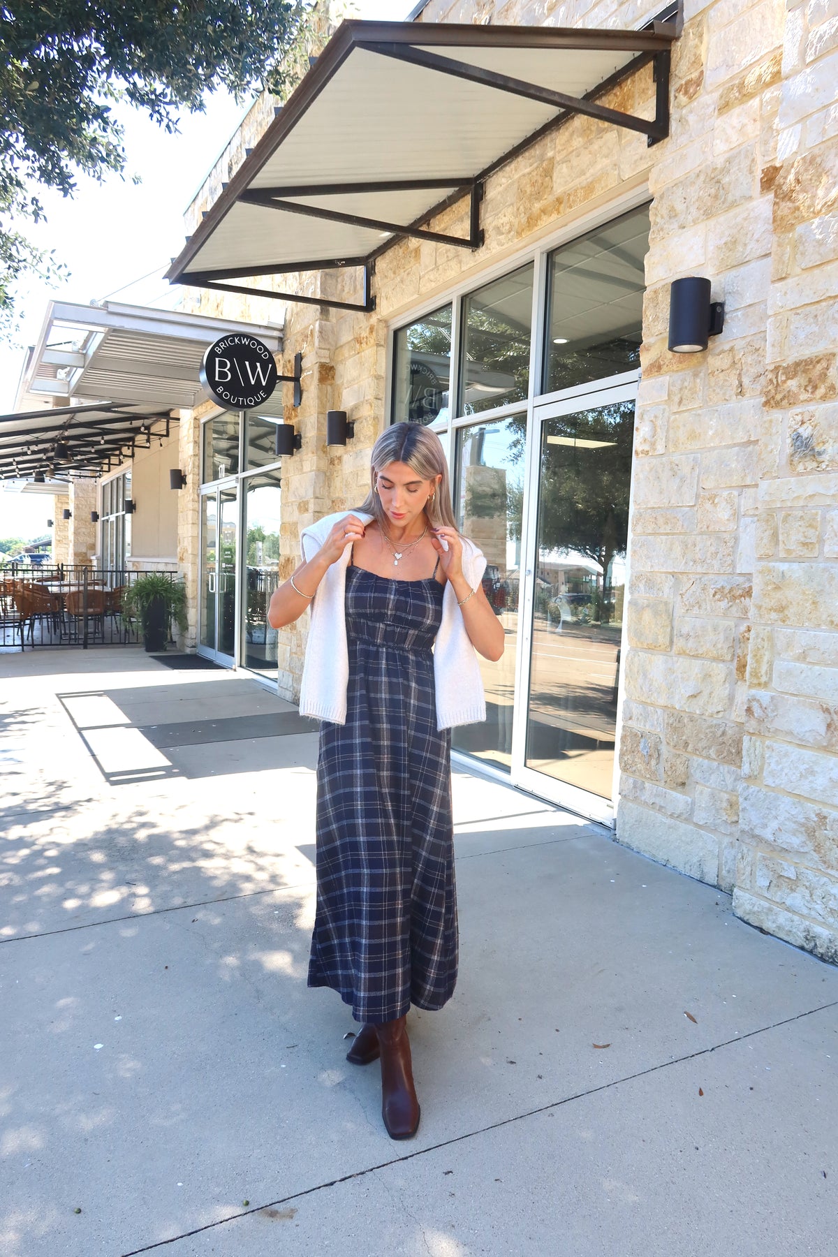 Z Supply | Evermore Plaid Midi Dress | Eclipse