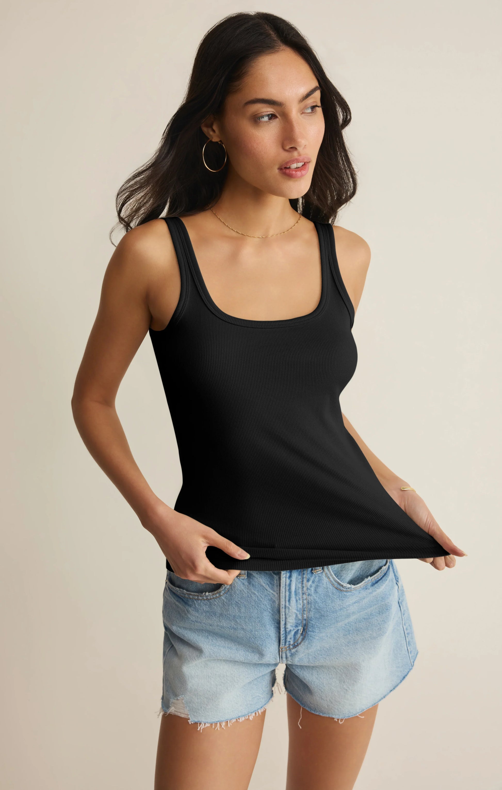 Z Supply | Renae Premium Rib Tank Top | Black