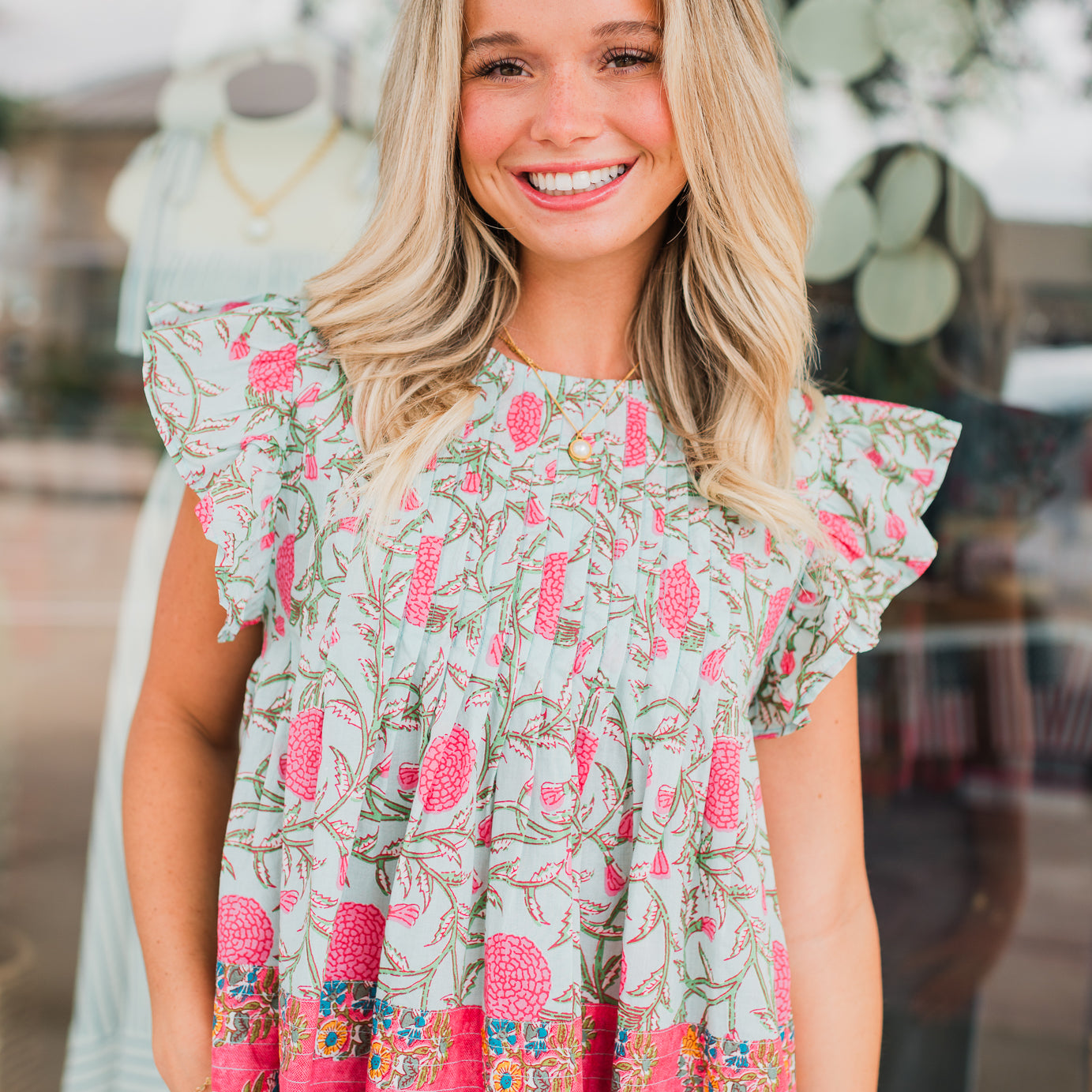Charleston Top | Mixed Floral