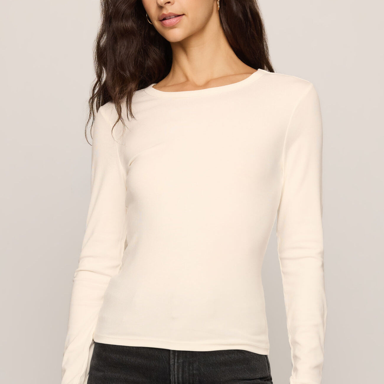 Z Supply | Second Skin Crew LS | Sandstone