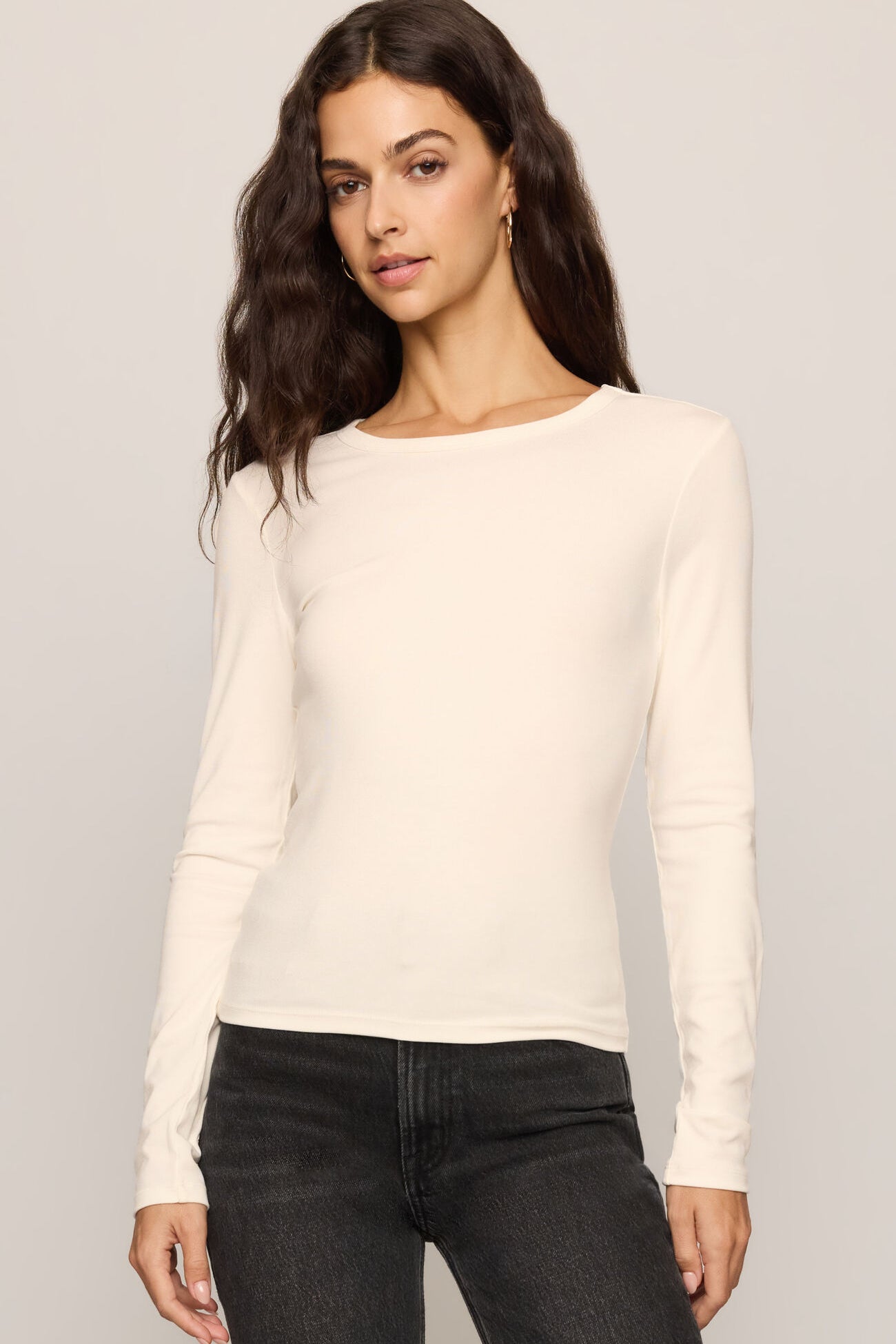 Z Supply | Second Skin Crew LS | Sandstone