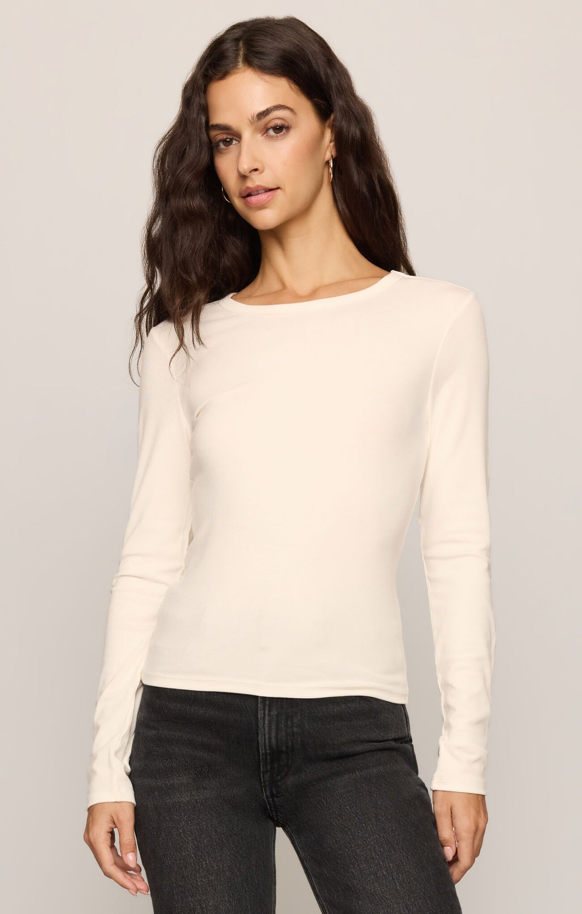 Z Supply | Second Skin Crew LS | Sandstone