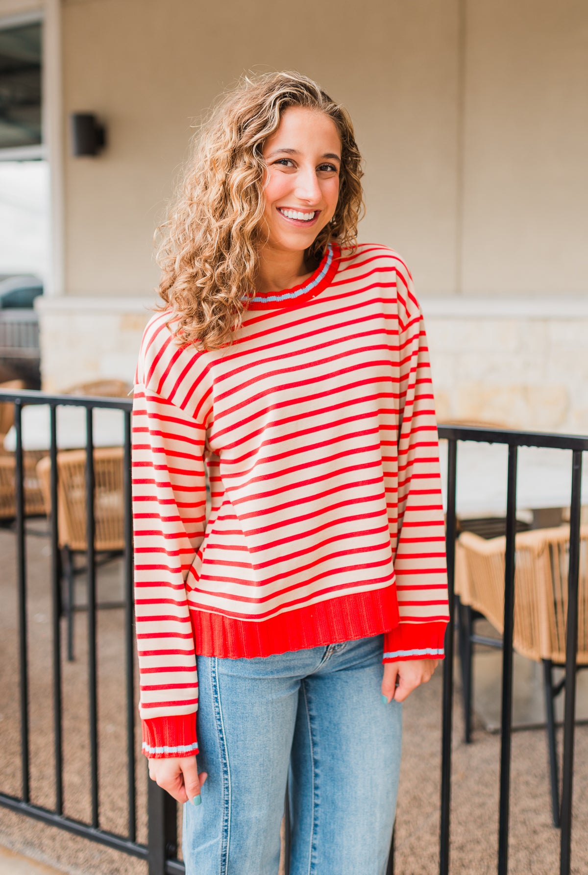 Kai Sweater | Red Stripe