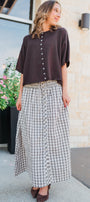 Sunday Stroll Skirt | Khaki Plaid