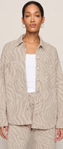 All Day Knit Zebra Jacket | Soapstone