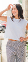 Flex Sleeveless Tee | White