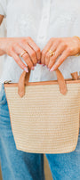 Straw Mini Bucket Bag | Natural
