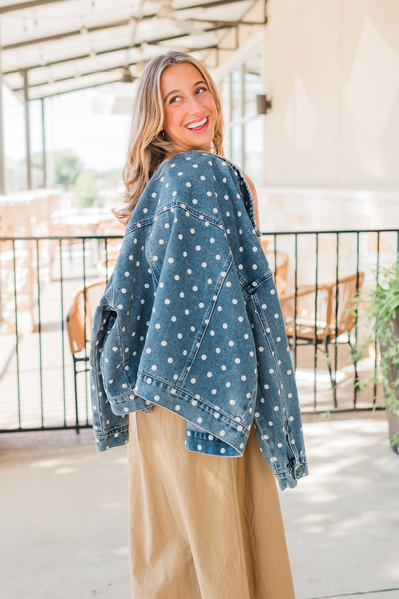 Soho Jacket | Denim Dots