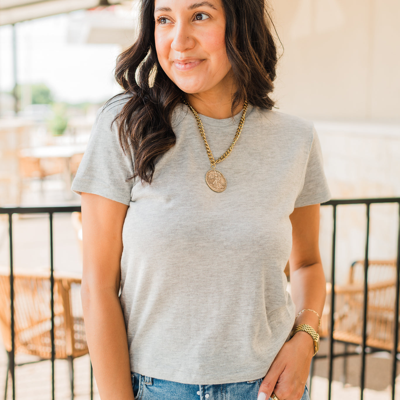 Tourist Jersey Tee | Heather Grey