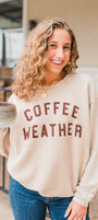 Coffee Weather Corded Pullover | Latte