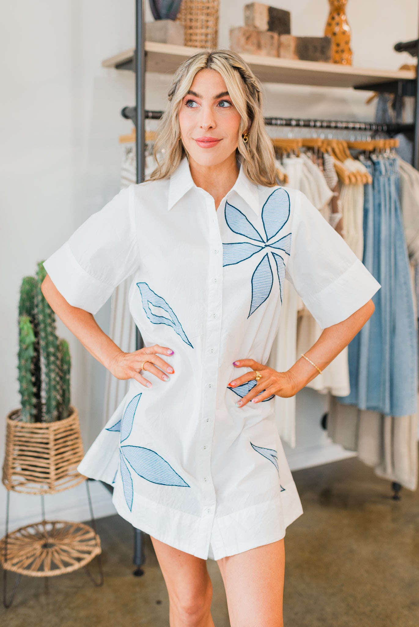 Seychelles Dress | White + Blue