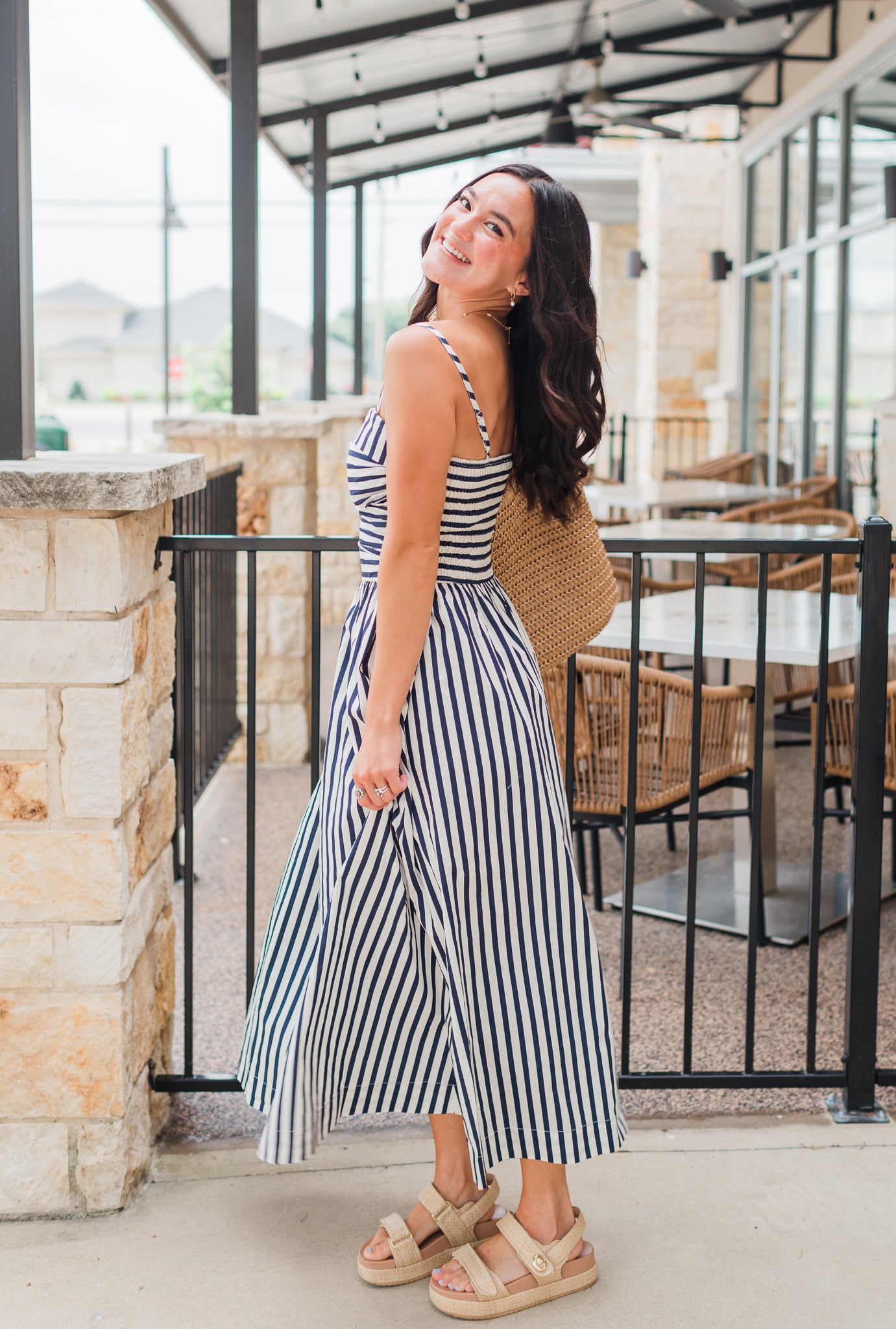 St. Tropez Dress | Navy Stripe
