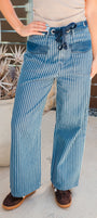 Farrah Pants | Denim Stripe