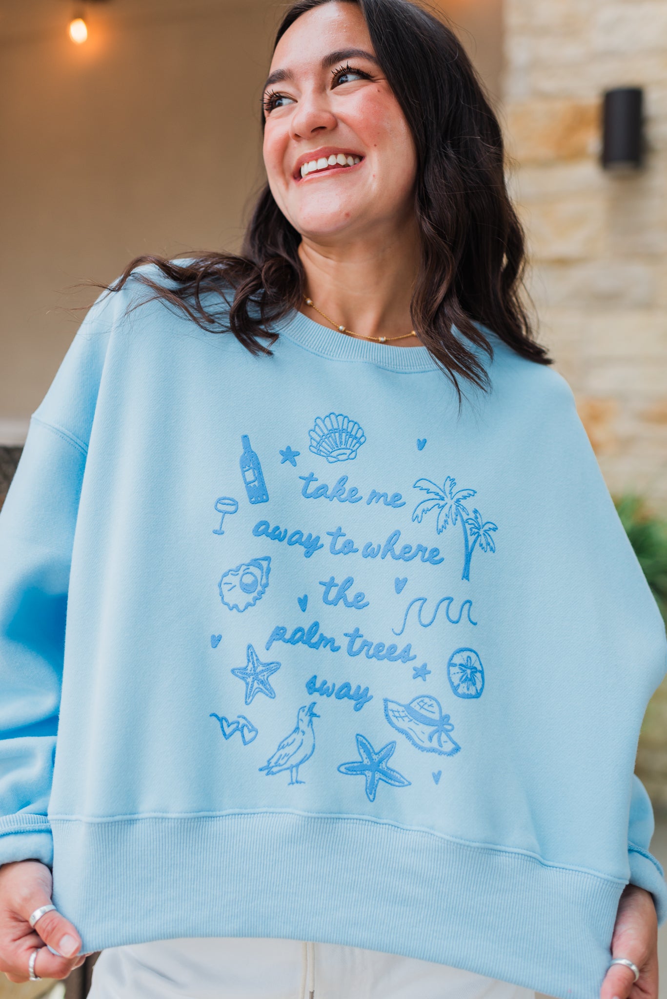 Take Me Away Sweatshirt | Beach Blue