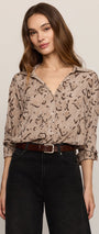 Z Supply | Golden Haven Snake Button Up | Frosted Pearl