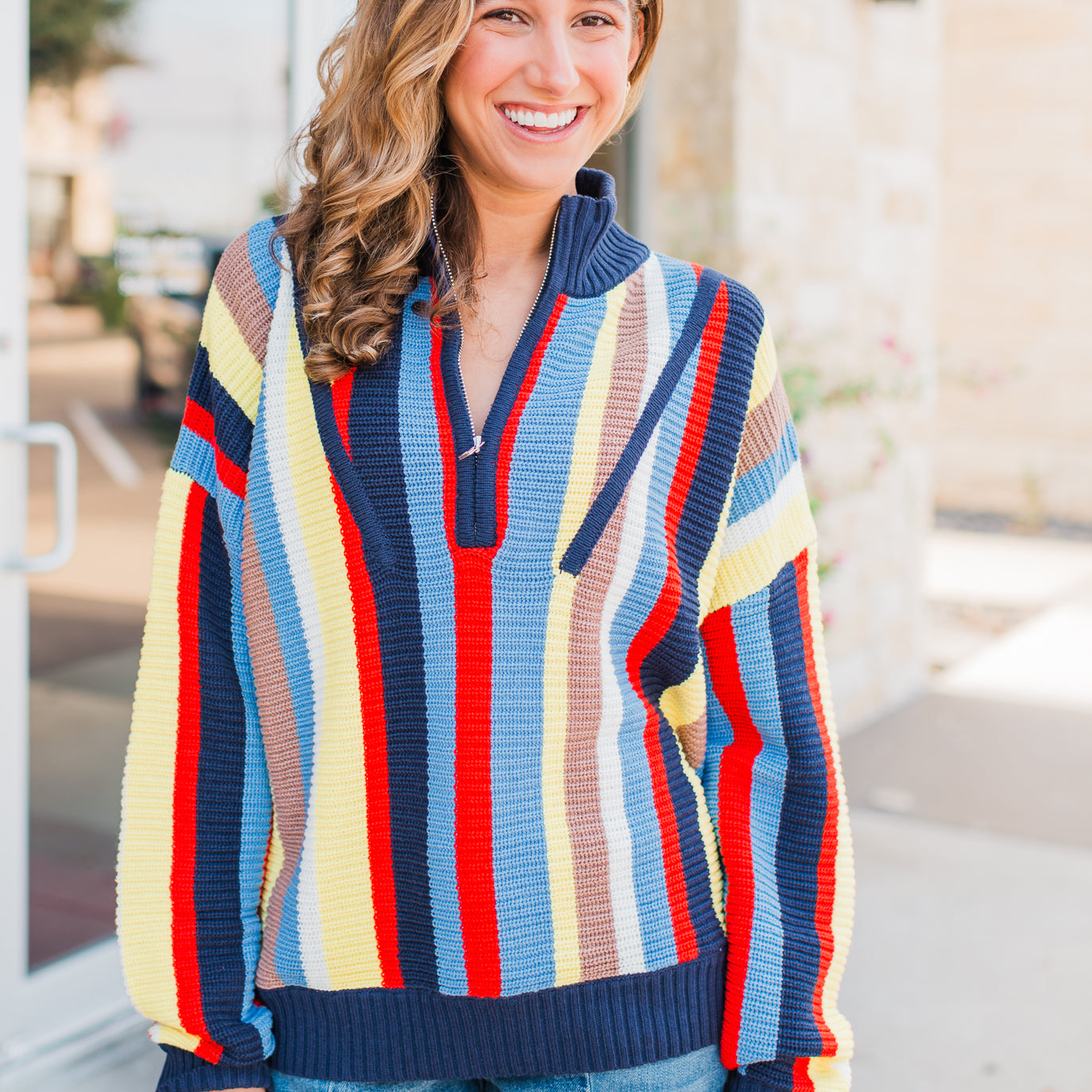 Hartford Sweater | Navy Colorblock