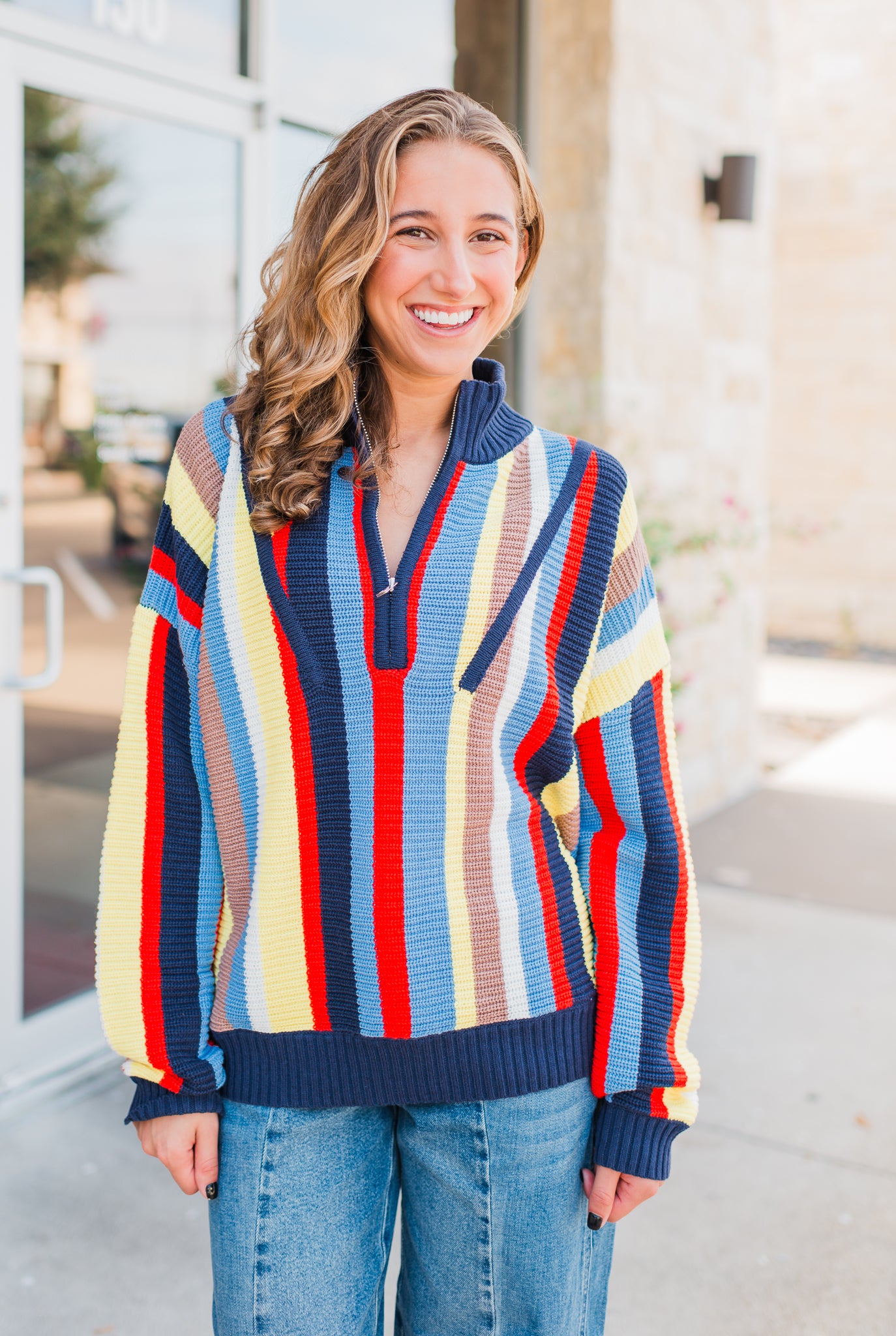 Hartford Sweater | Navy Colorblock