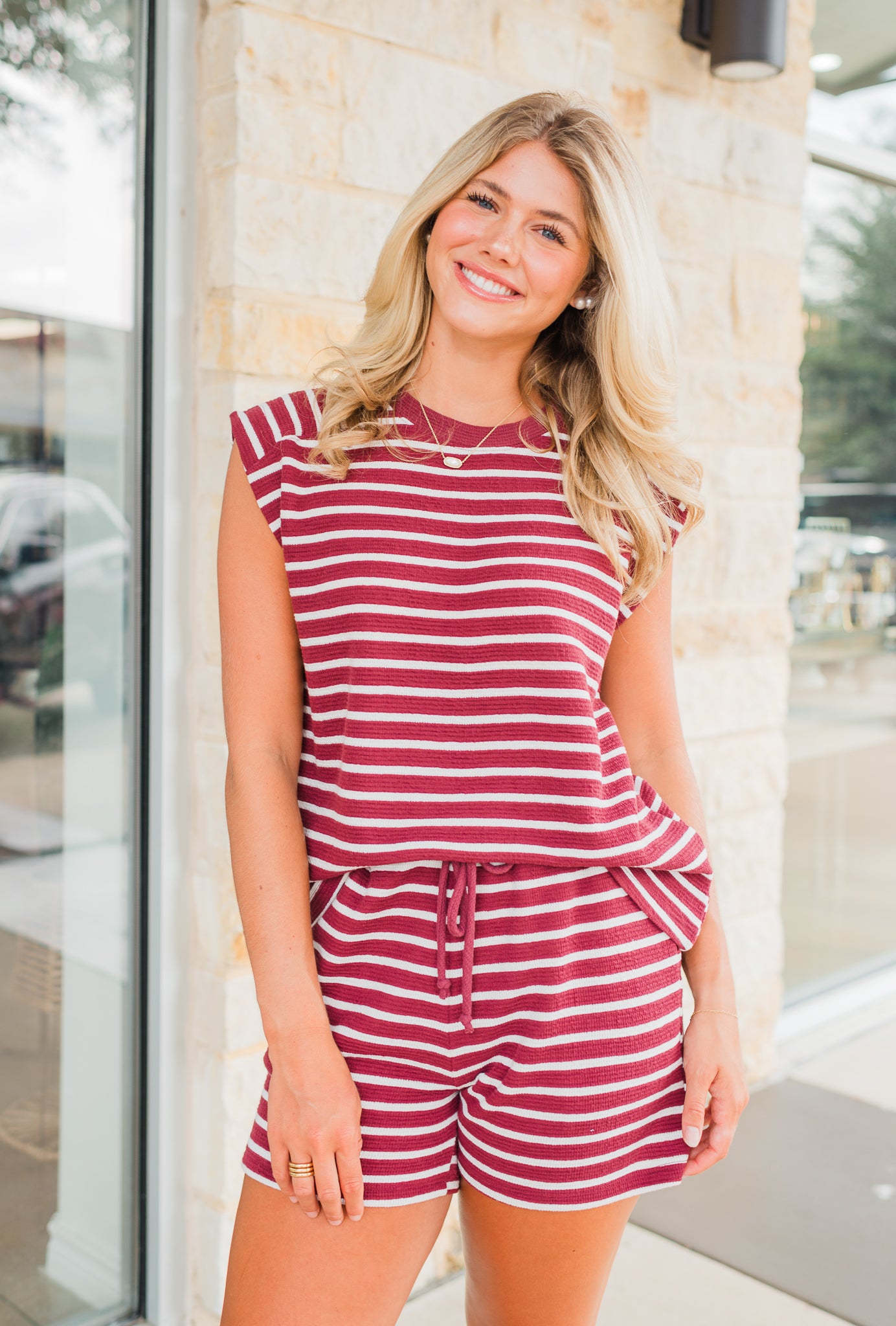 Victory Top | Wine Stripe