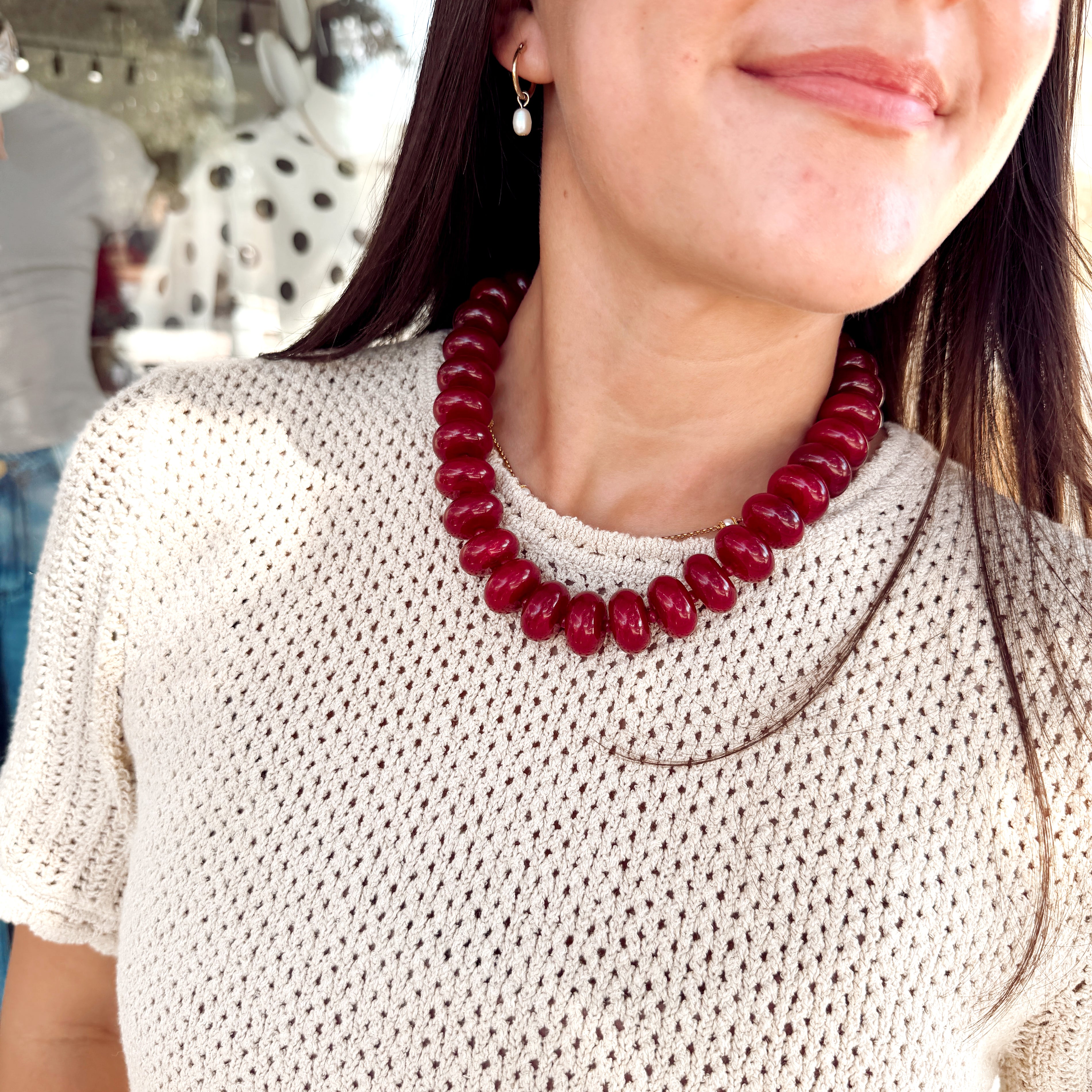 Necklace | Maroon