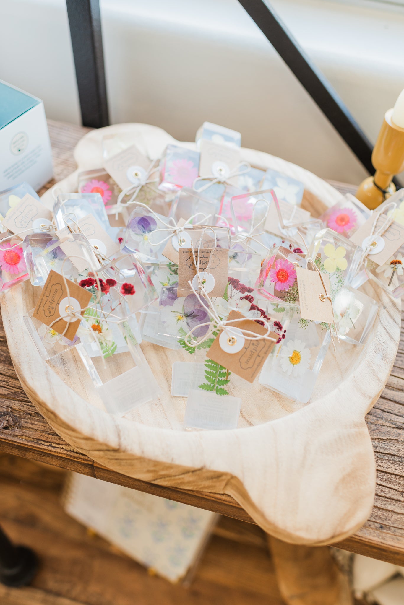 Dried Fern + Flower | Resin Cross