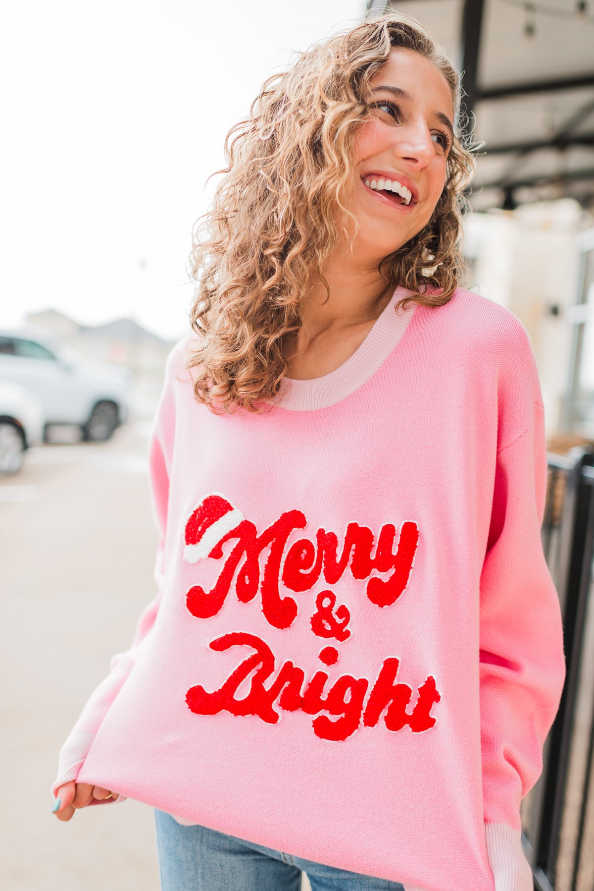 Merry & Bright Sweater | Hot Pink