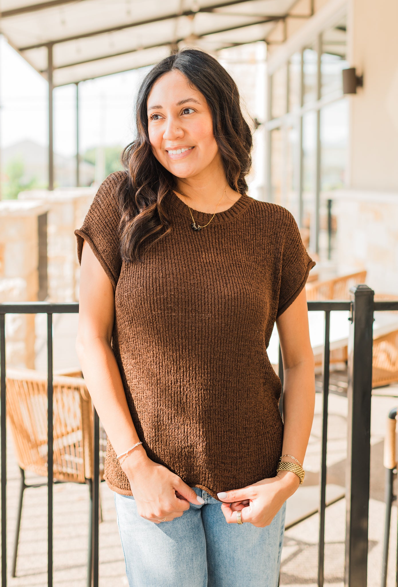 Heidi Knit Top | Chocolate