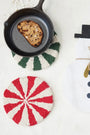 Round Candy Striped Trivet