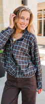 Sheridan Jacket | Brown + Blue Plaid