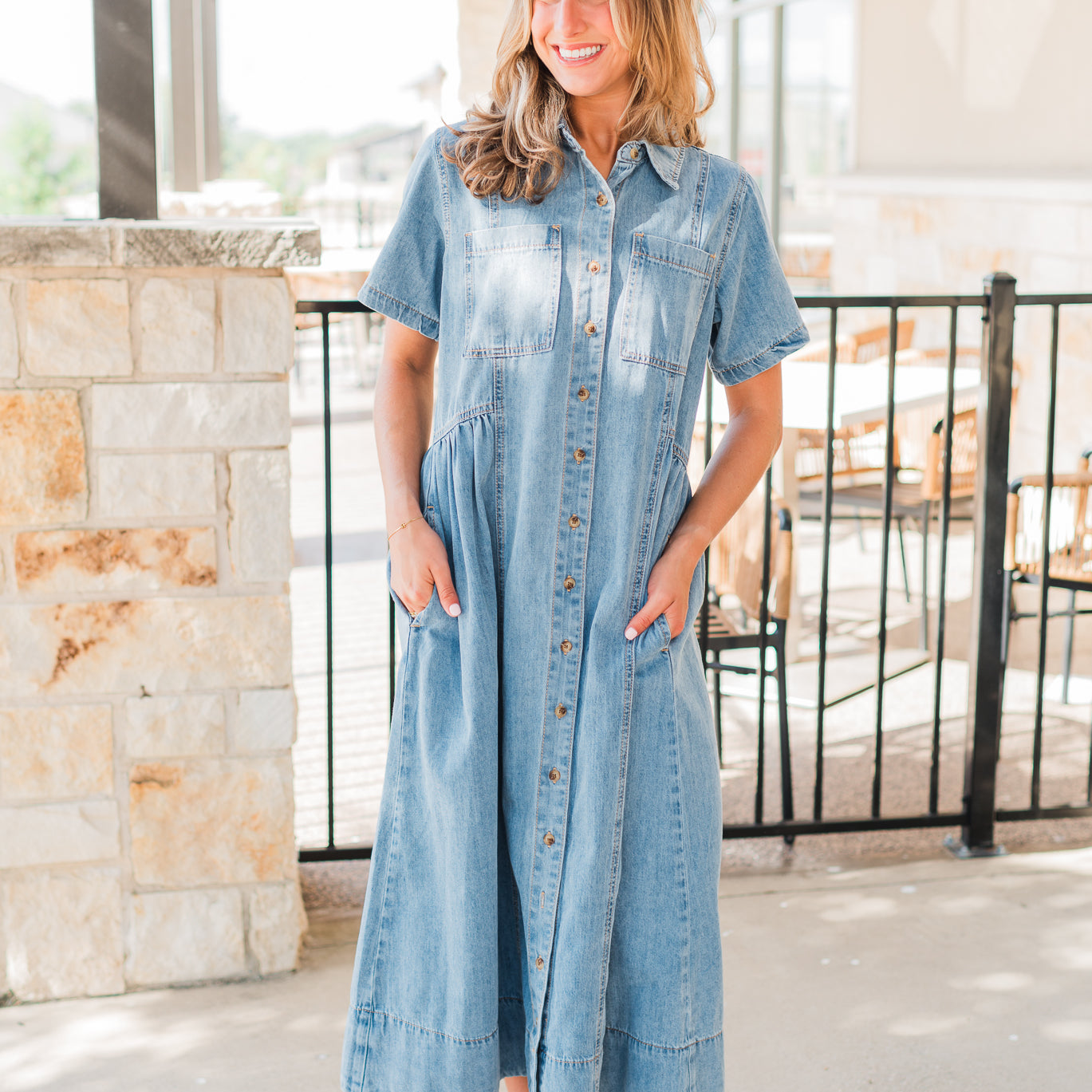 Gwen Dress | Denim
