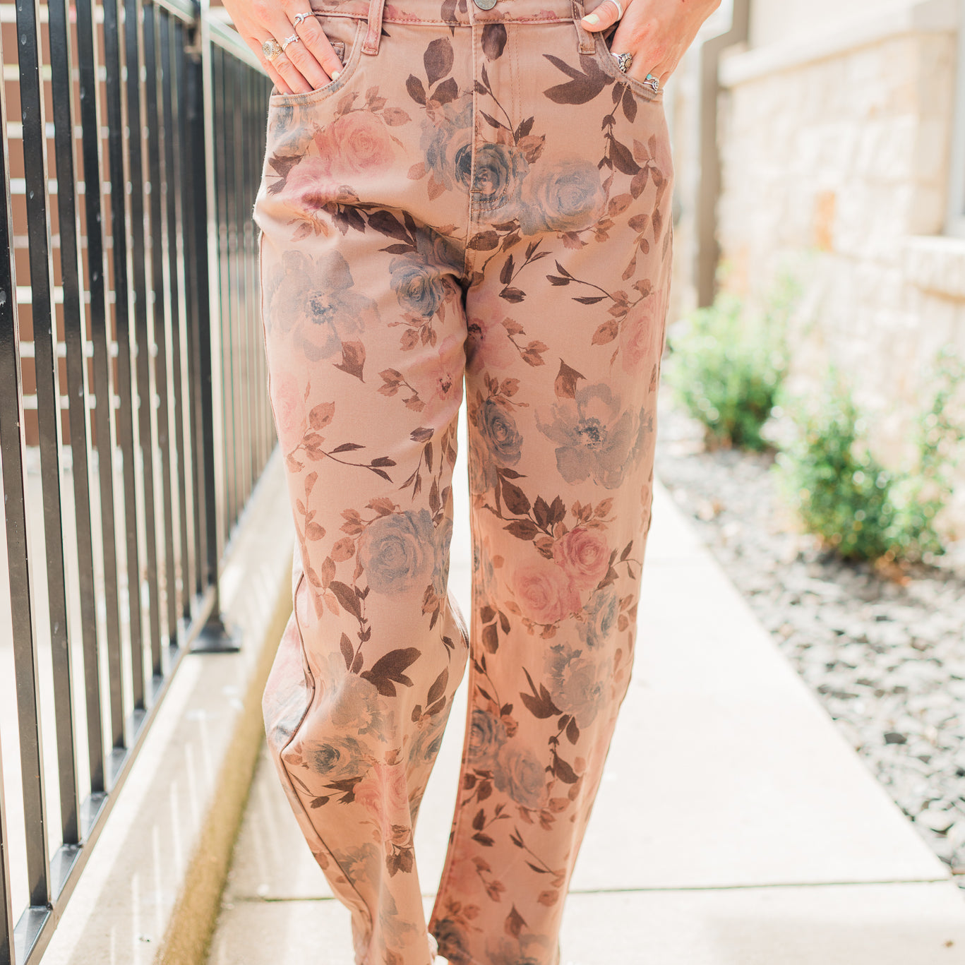 KUT | Ashton Jeans | Mauve Fall Floral