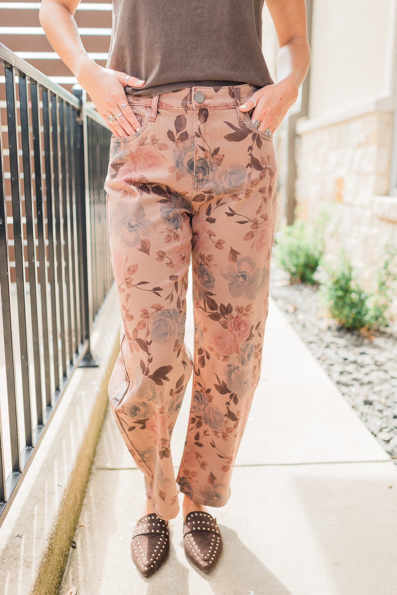 KUT | Ashton Jeans | Mauve Fall Floral