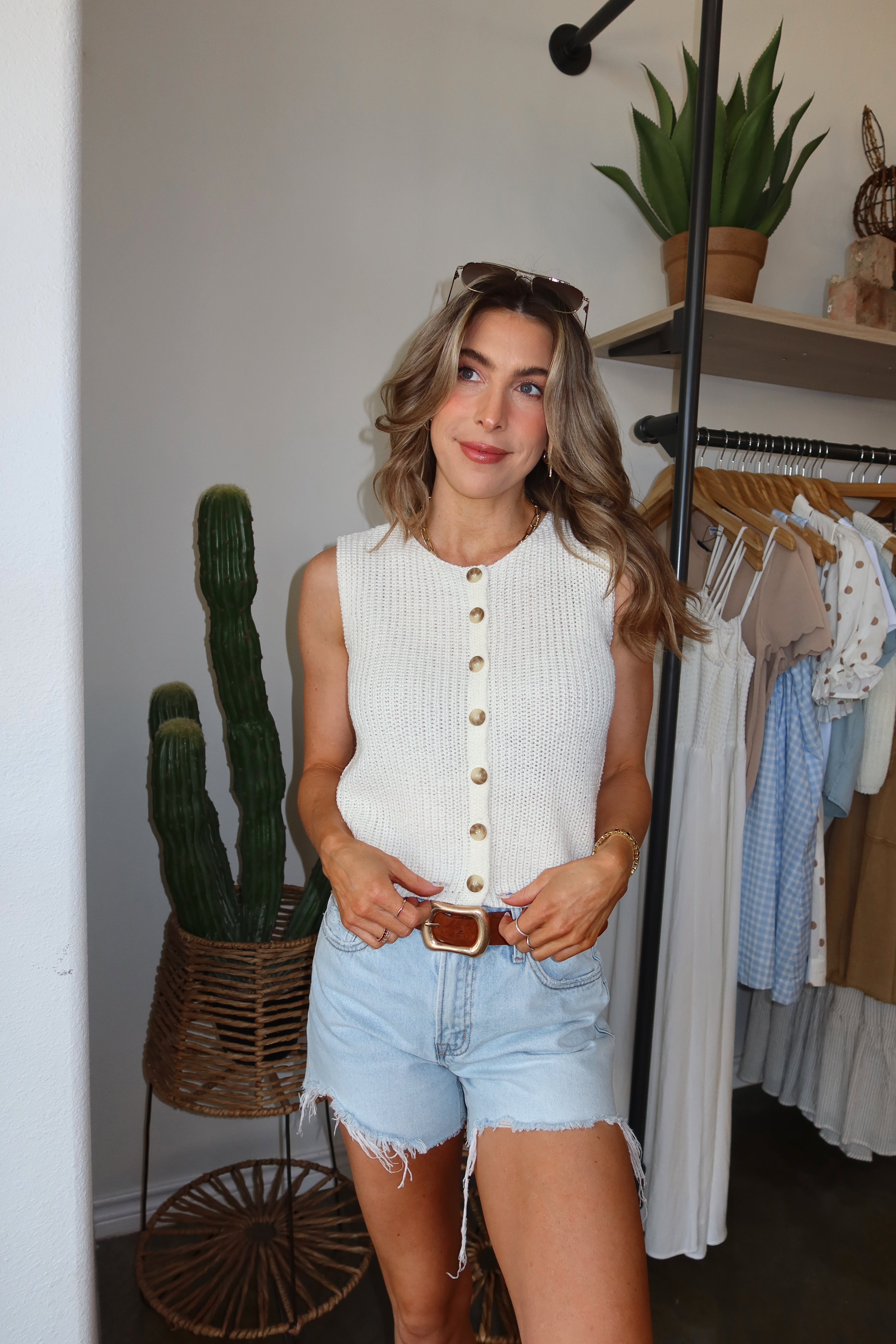 Hadley Knit Top | Cream