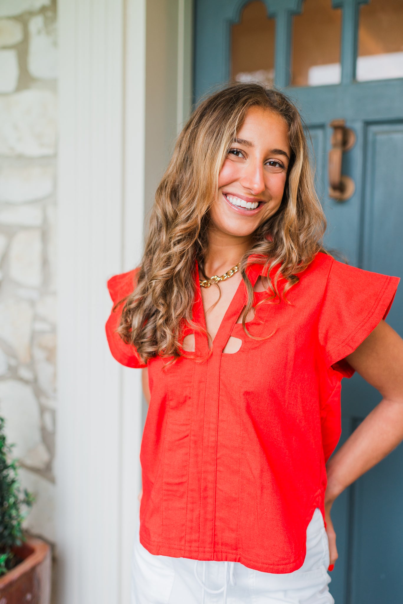 Turks & Caicos Top | Red