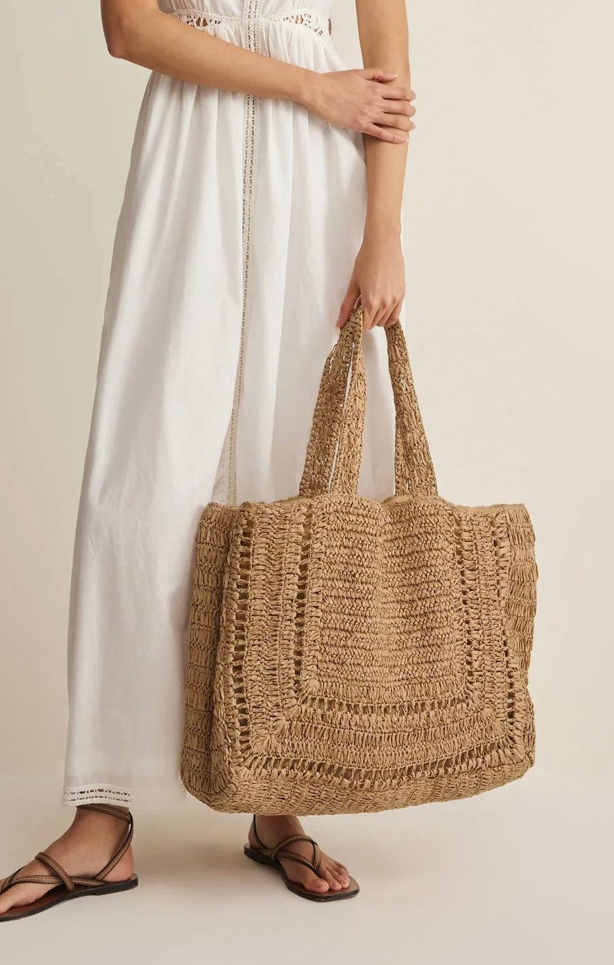 Z Supply | Hideaway Raffia Tote Bag | Natural