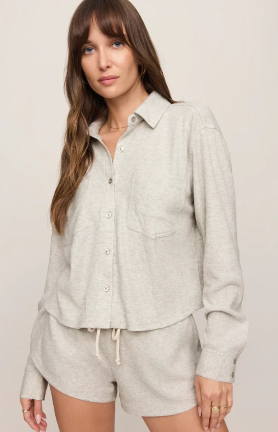 Waffle Shirt | Feather Grey