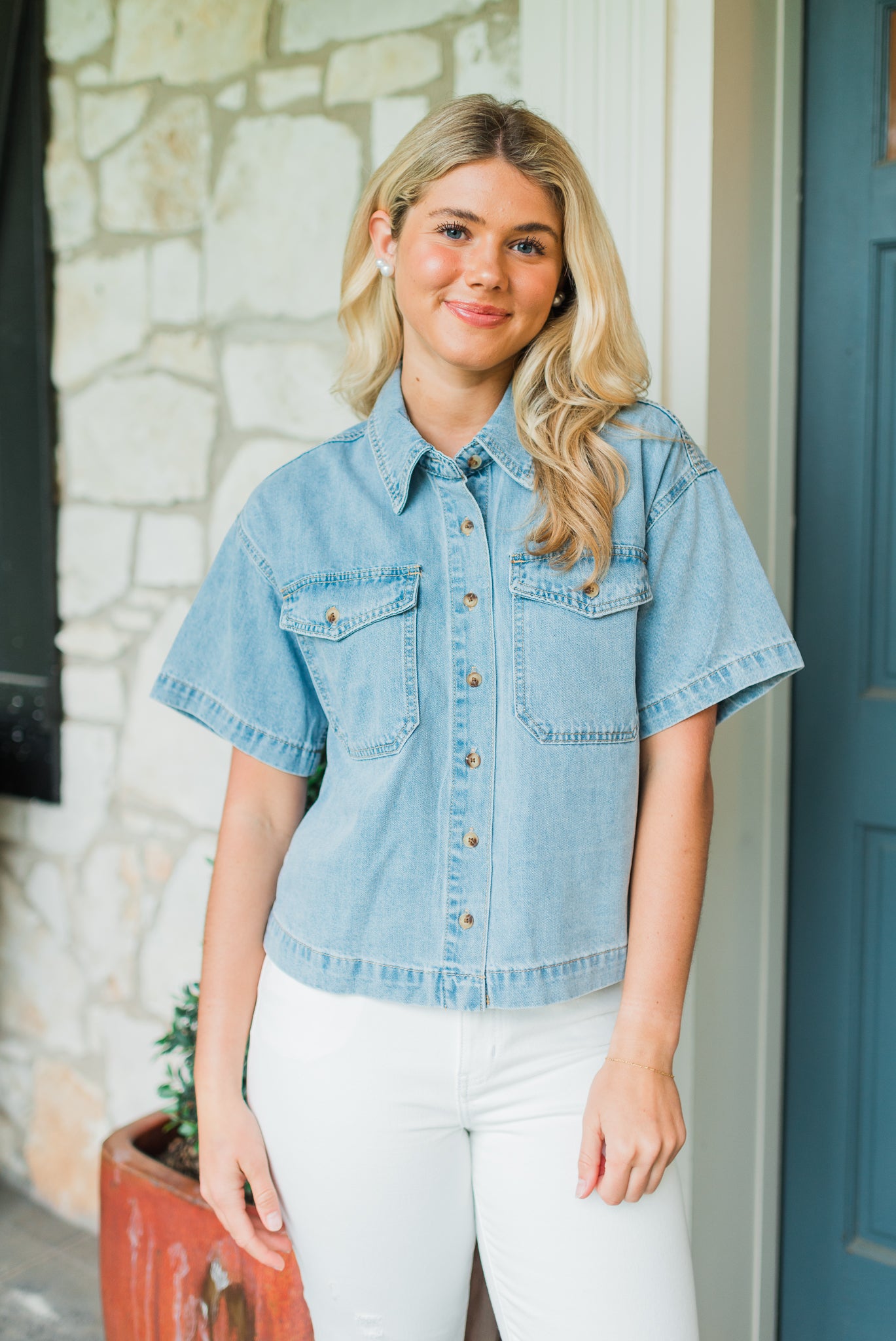 Denim Darling Top | Light