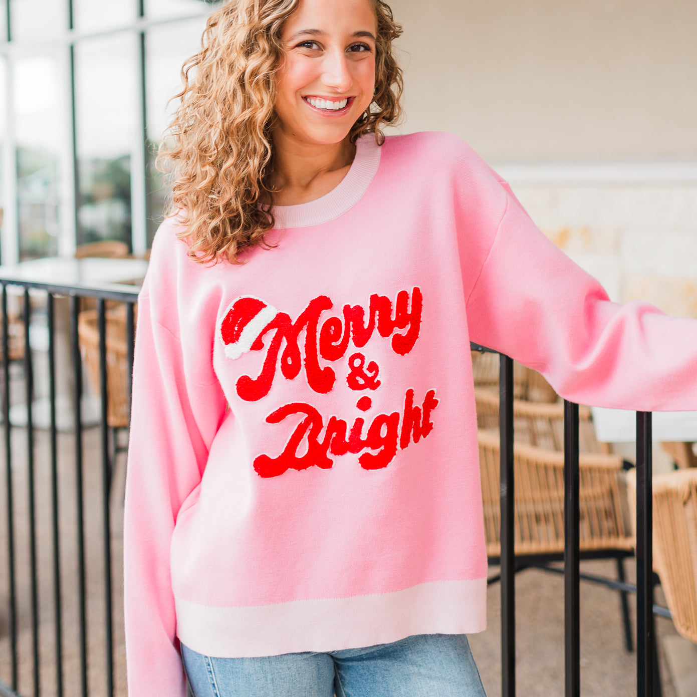 Merry & Bright Sweater | Hot Pink