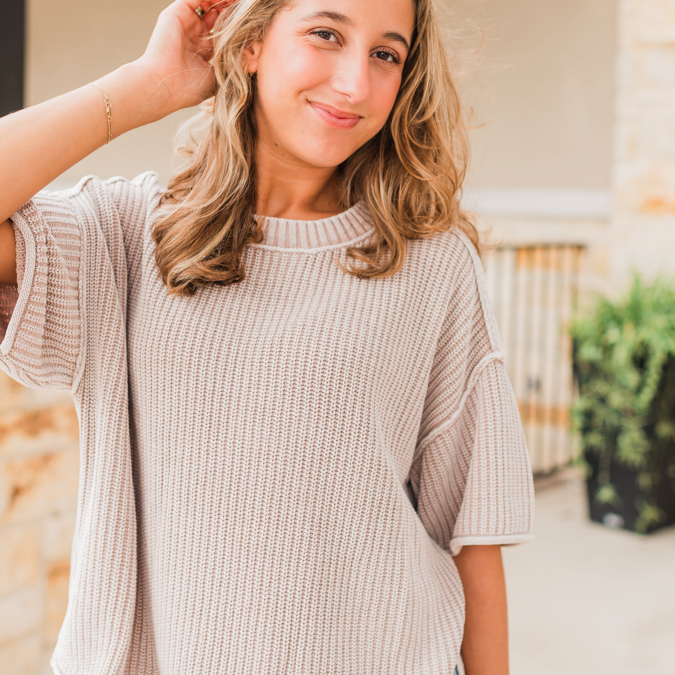 Emery Knit Top | Khaki